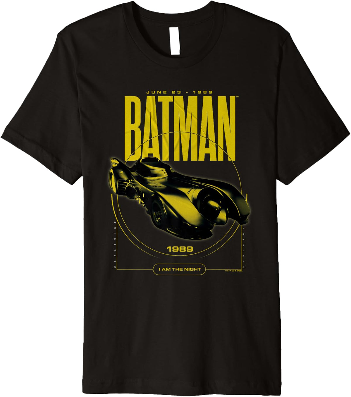 1989 Batmobile Circle Premium T Shirt Minimal Style
