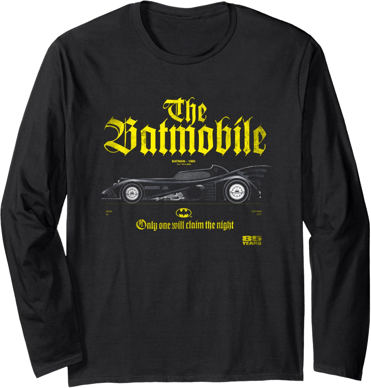 1989 Batmobile 85th Anniversary Long Sleeve Long Sleeve T Shirt US Trend