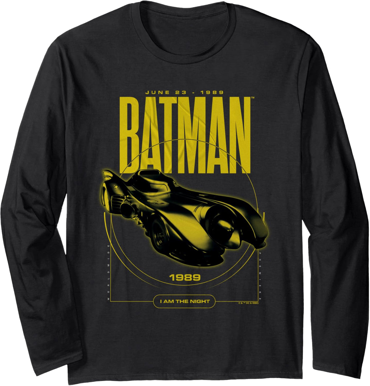 1989 Batmobile Circle Long Sleeve Long Sleeve T Shirt Gift Ready