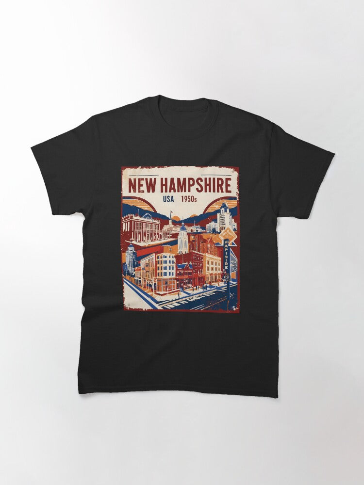 1950s New Hampshire USA Vintage Retro Tourism Classic T-Shirt